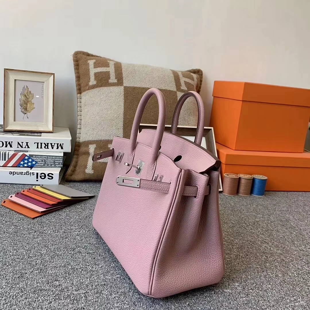 Hermès（爱马仕）4W紫藤色 原厂御用顶级小牛皮 Birkin 25 银扣 现货