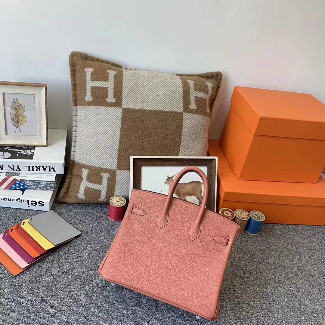 Hermès（爱马仕）新色 枫叶棕 原厂御用顶级小牛皮 Birkin 25 银扣 现货