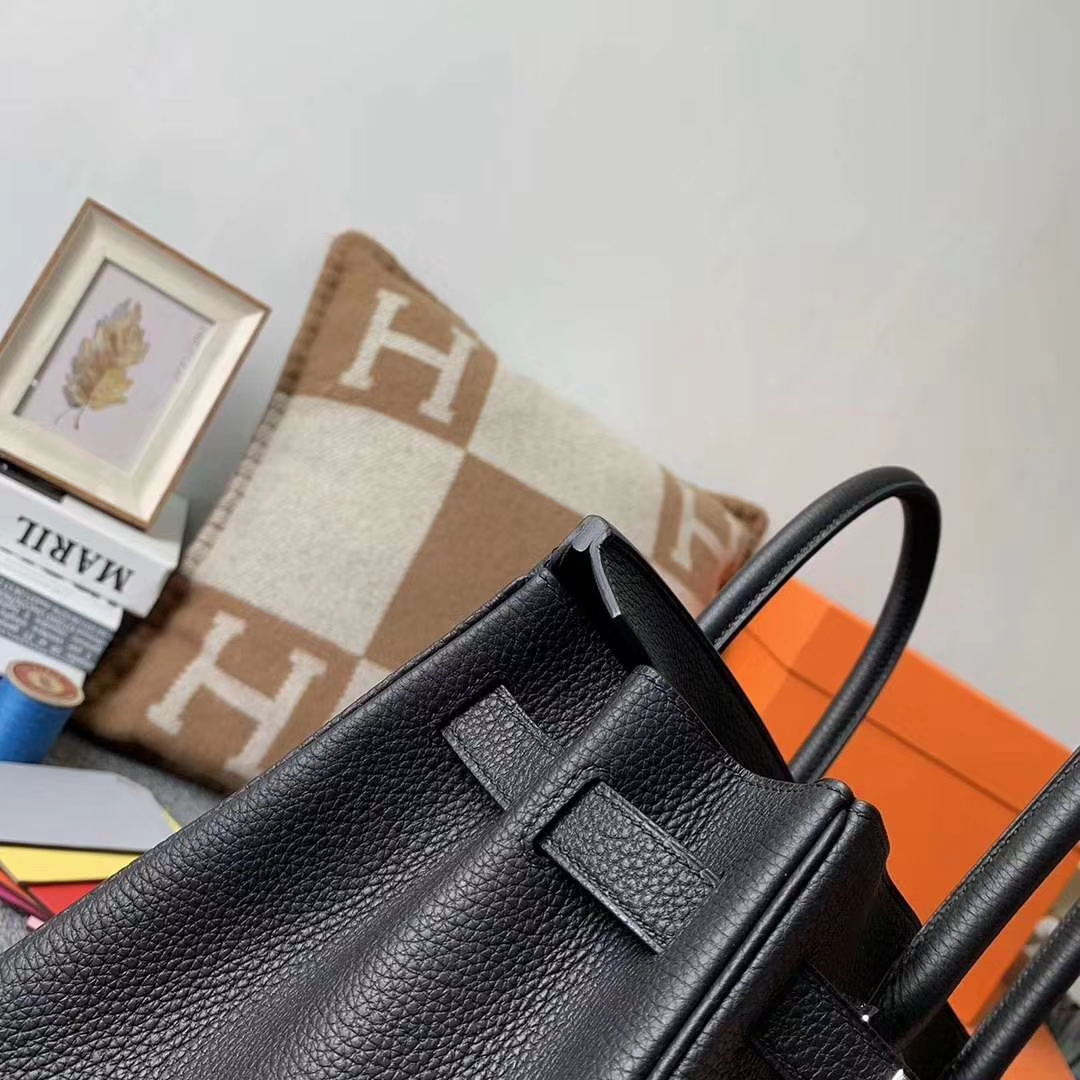 Hermès（爱马仕）CK89黑色 原厂御用顶级小牛皮 Birkin 30 银扣 现货
