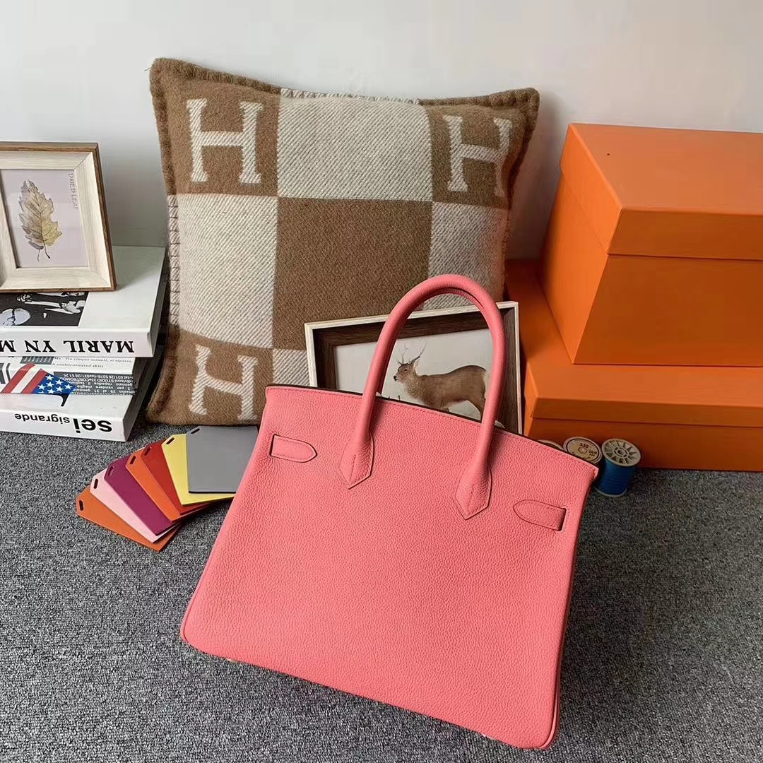 Hermès（爱马仕）U5唇膏粉 原厂御用顶级小牛皮 Birkin 30 金扣 现货