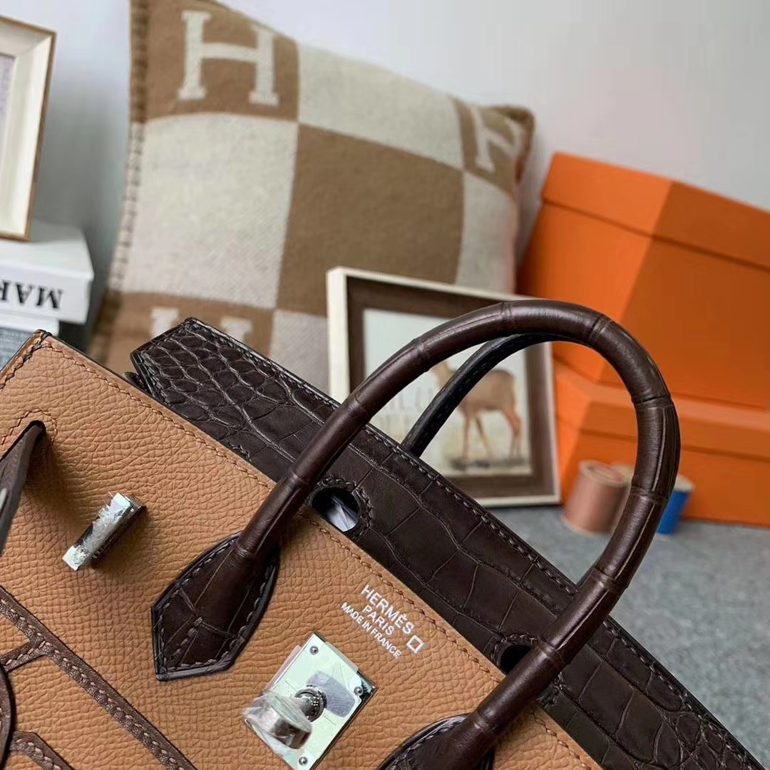 Hermès（爱马仕）C37金棕色 Birkin 房子包 20cm Sellier 小房子 现货