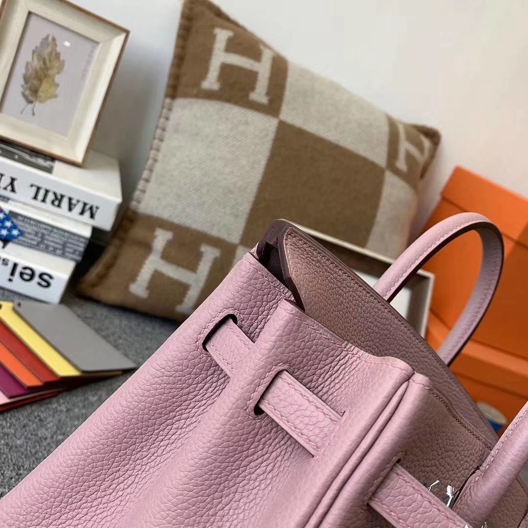 Hermès（爱马仕）4W紫藤色 原厂御用顶级小牛皮 Birkin 25 银扣 现货