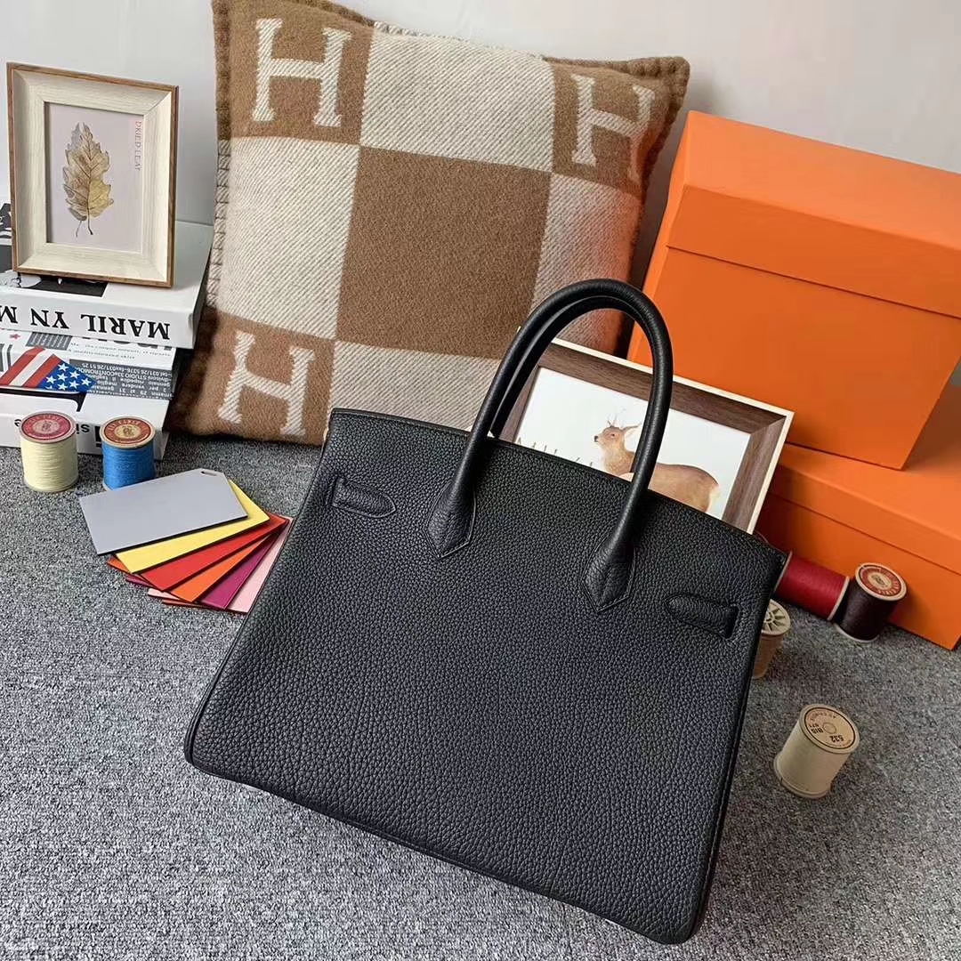 Hermès（爱马仕）CK89黑色 原厂御用顶级小牛皮 Birkin 30 银扣 现货