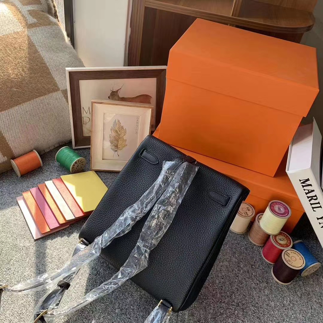 Hermès（爱马仕）CK89黑色 原厂御用顶级TC皮 Kelly ado 金扣 现货