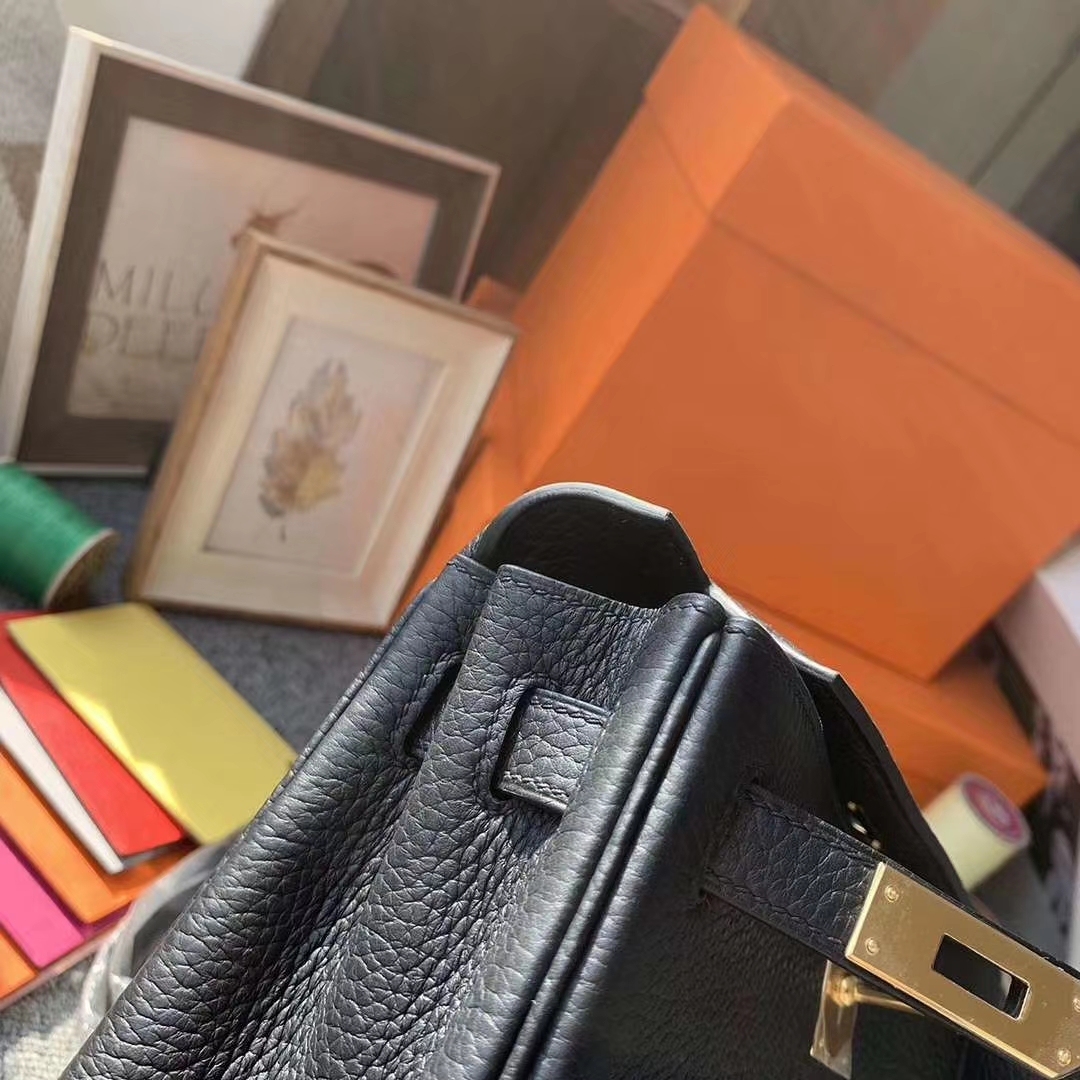 Hermès（爱马仕）CK89黑色 原厂御用顶级TC皮 Kelly ado 金扣 现货