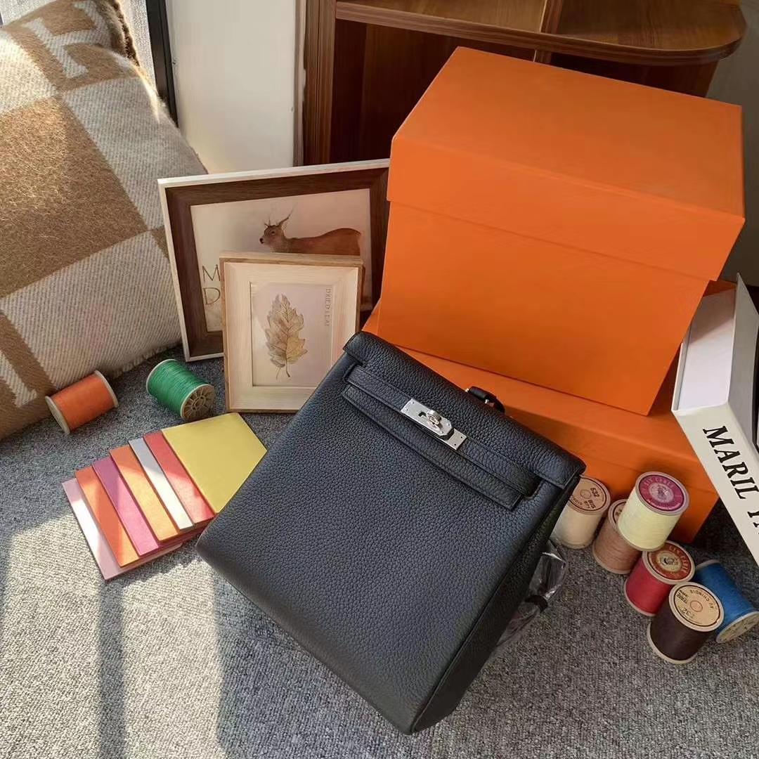 Hermès（爱马仕）CK89黑色 原厂御用顶级TC皮 Kelly ado 金扣 现货