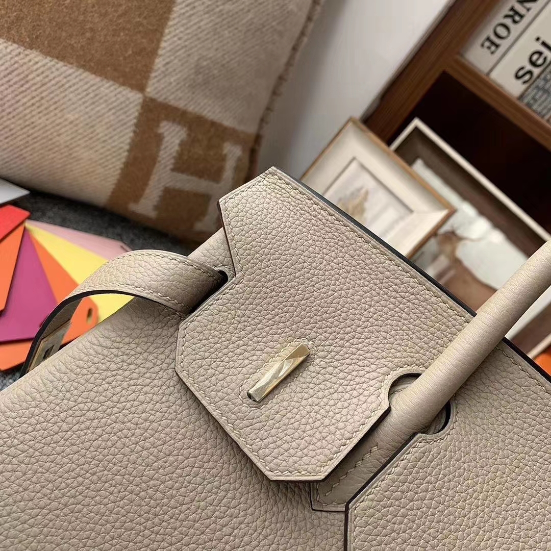 Hermès（爱马仕）CK81斑鸠灰 原厂御用顶级小牛皮 Birkin 30 金扣
