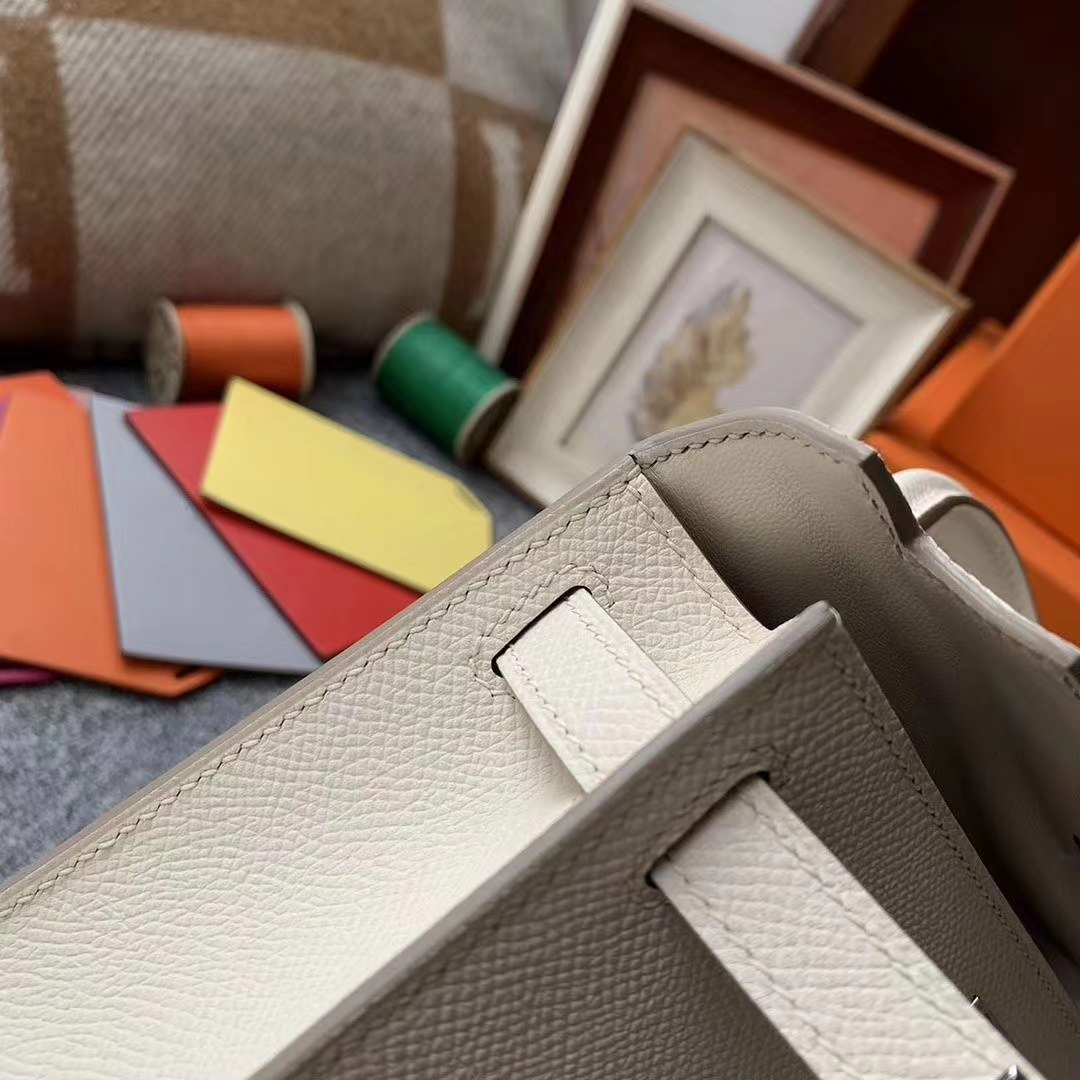 Hermès（爱马仕）Mini Kelly 2代 奶昔白 原厂御用顶级Epsom皮