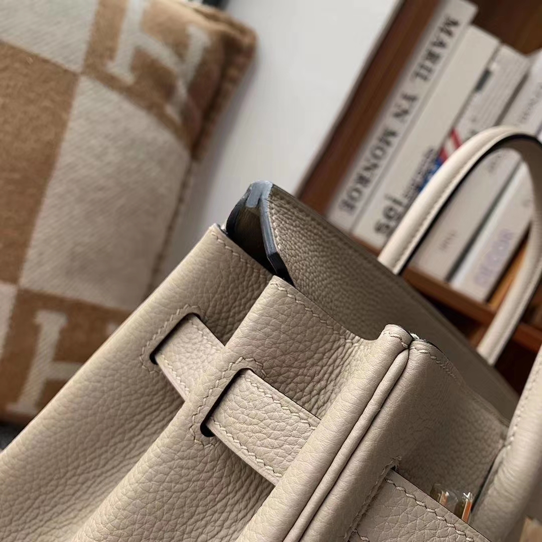 Hermès（爱马仕）CK81斑鸠灰 原厂御用顶级小牛皮 Birkin 30 金扣