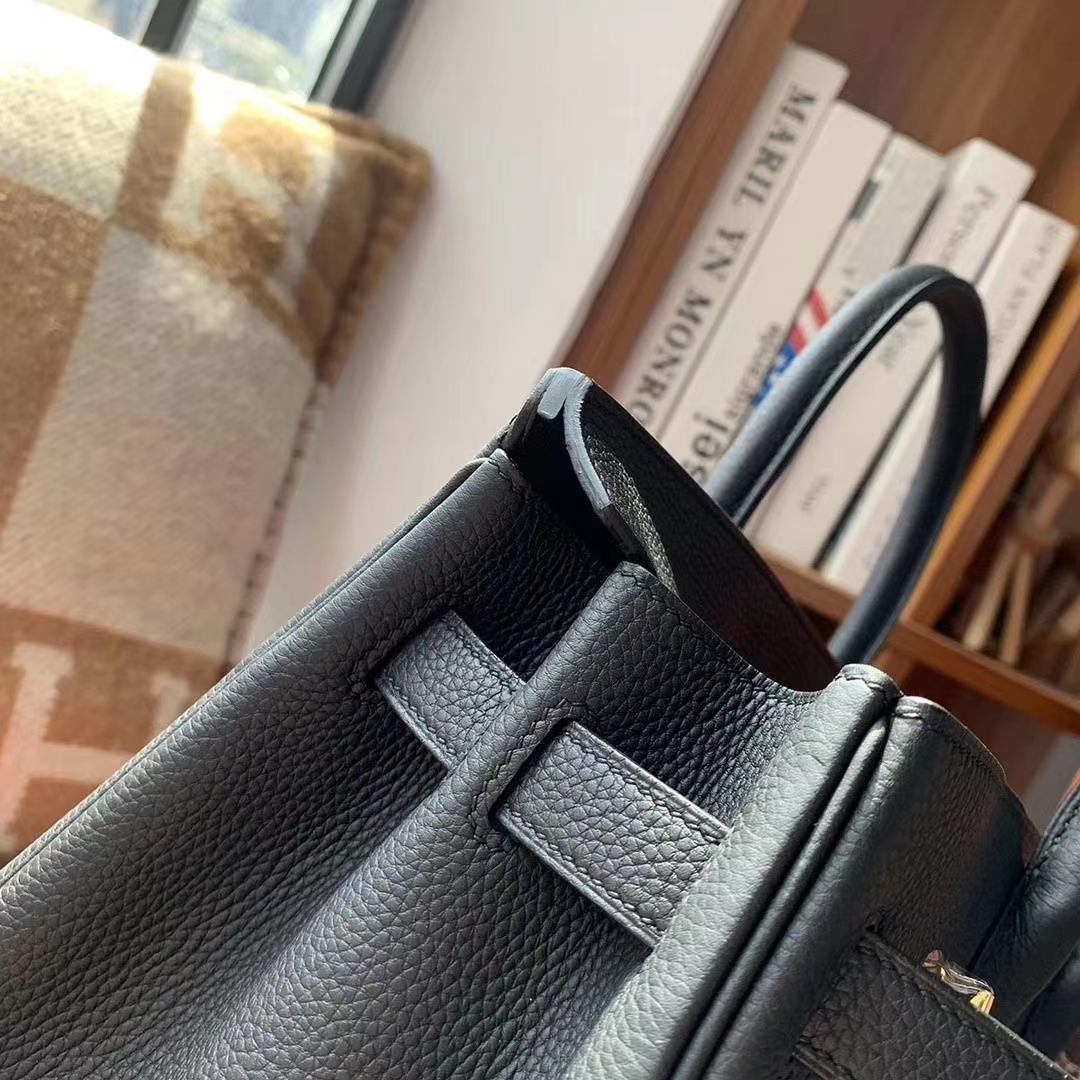 Hermès（爱马仕）CK89黑色 原厂御用顶级小牛皮 Birkin 30 金扣 现货