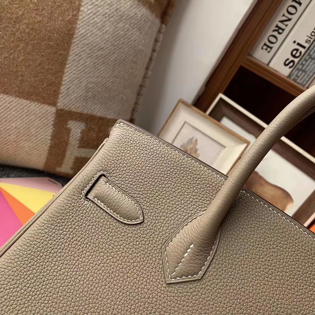 Hermès（爱马仕）CK18大象灰 原厂御用顶级小牛皮 Birkin 30 金扣 现货