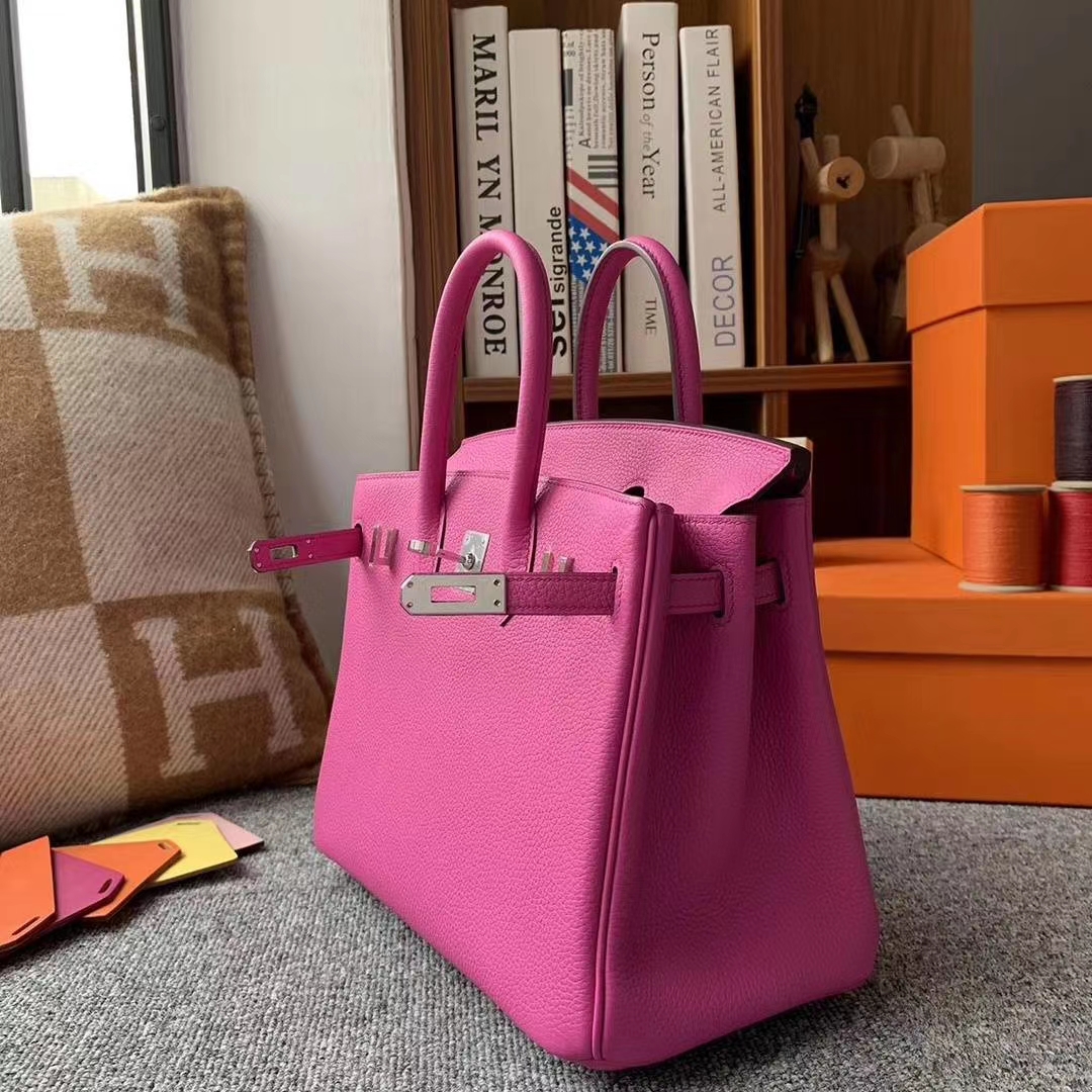 Hermès（爱马仕）9I 玉兰粉 原厂御用顶级小牛皮 Birkin 25 银扣