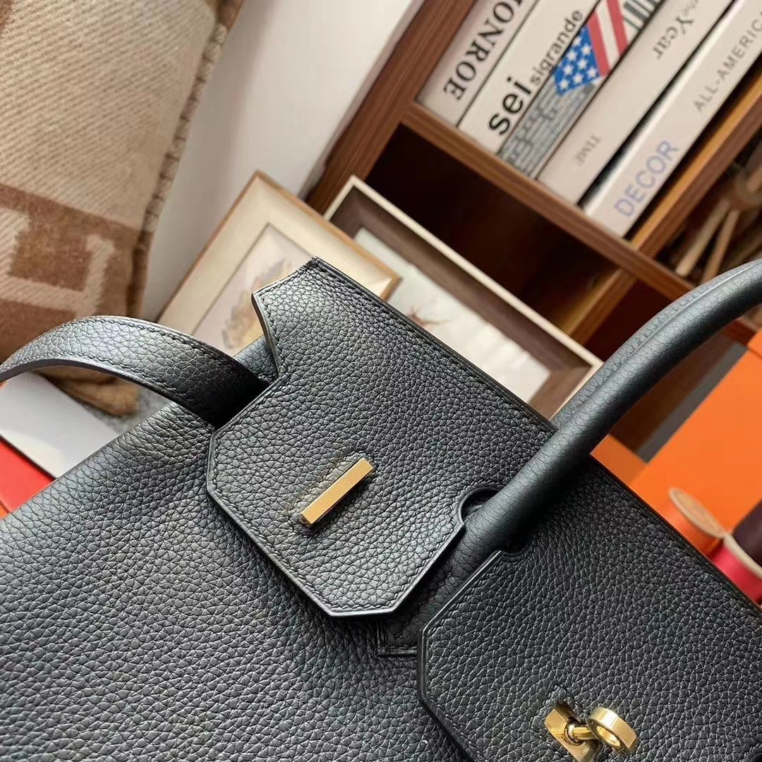 Hermès（爱马仕）CK89黑色 原厂御用顶级小牛皮 Birkin 30 金扣 现货