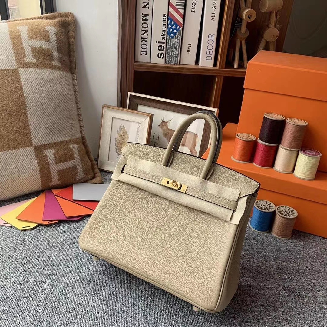 Hermès（爱马仕）S2风衣灰 原厂御用顶级小牛皮 Birkin 25 银扣 现货