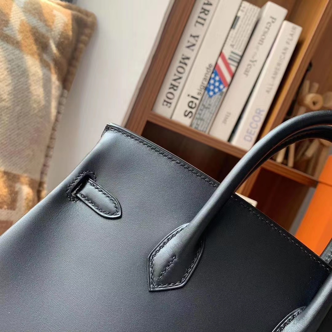 Hermès（爱马仕）CK89黑色 原厂御用顶级Box 皮 Birkin 30 So Black