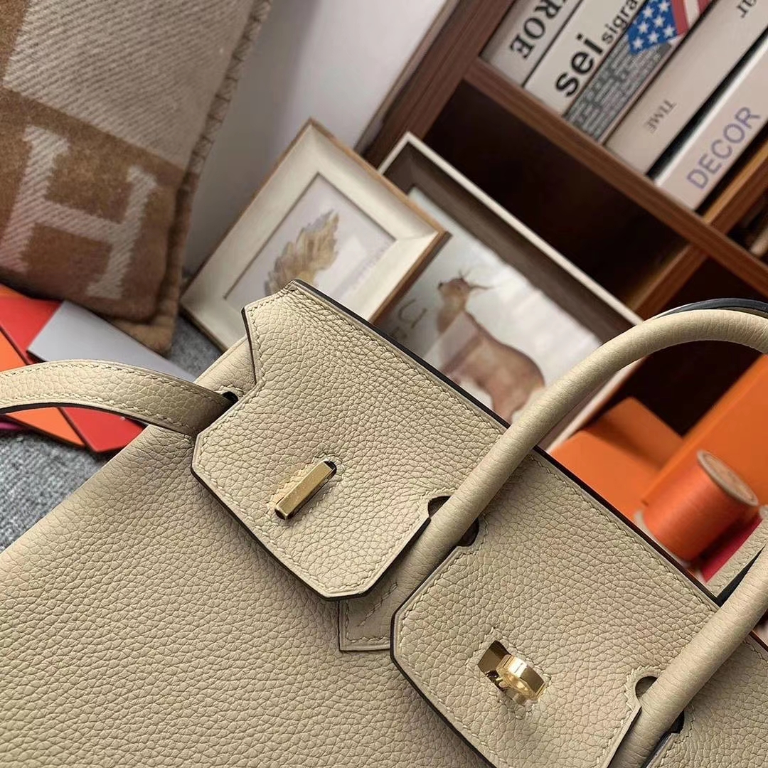 Hermès（爱马仕）S2风衣灰 原厂御用顶级小牛皮 Birkin 25 银扣 现货