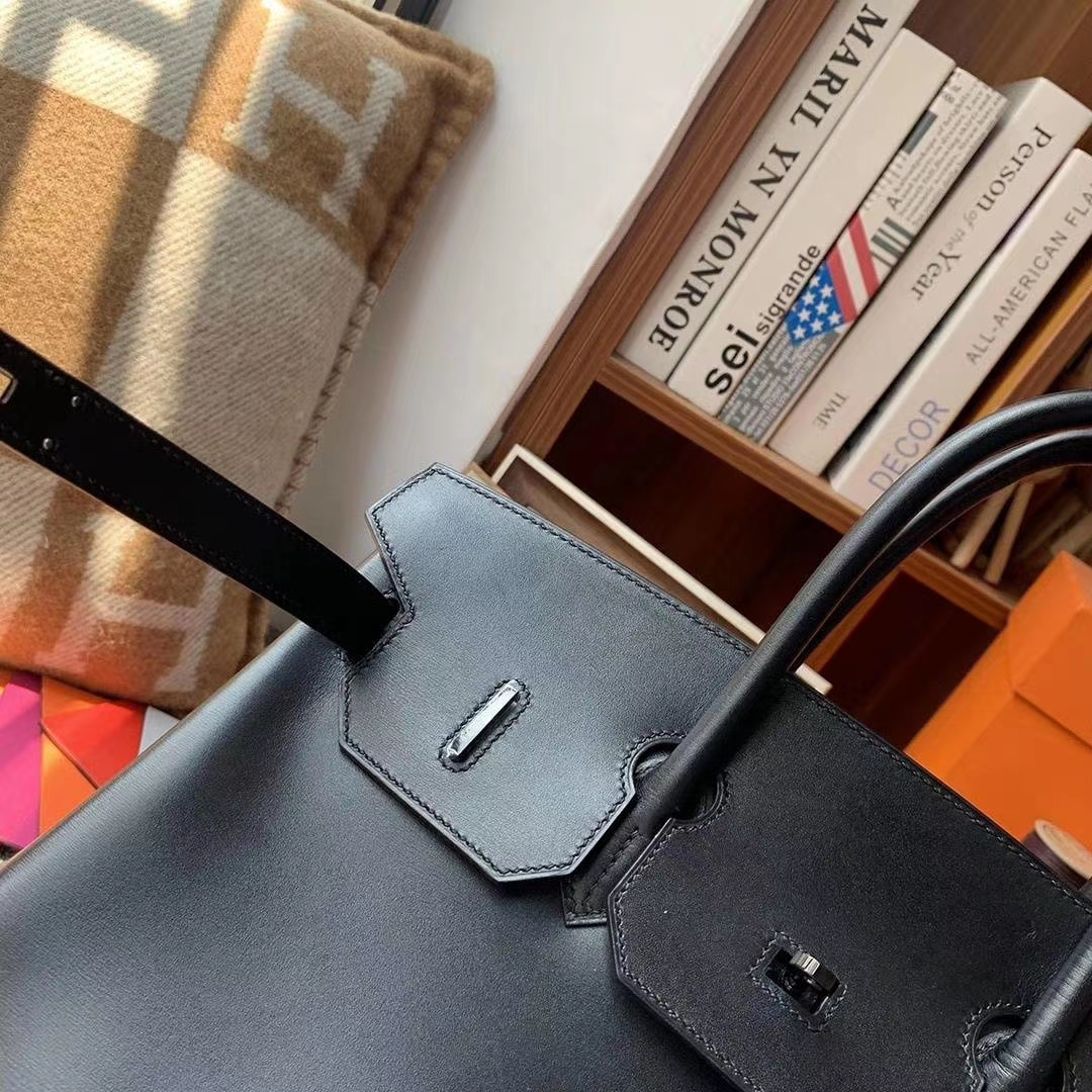 Hermès（爱马仕）CK89黑色 原厂御用顶级Box 皮 Birkin 35 So Black