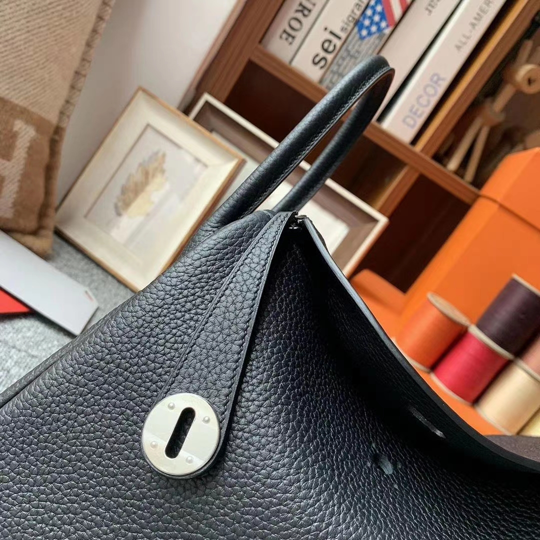 Hermès（爱马仕）CK89黑色 原厂御用顶级TC皮 Lindy 26 金扣 银扣 现货