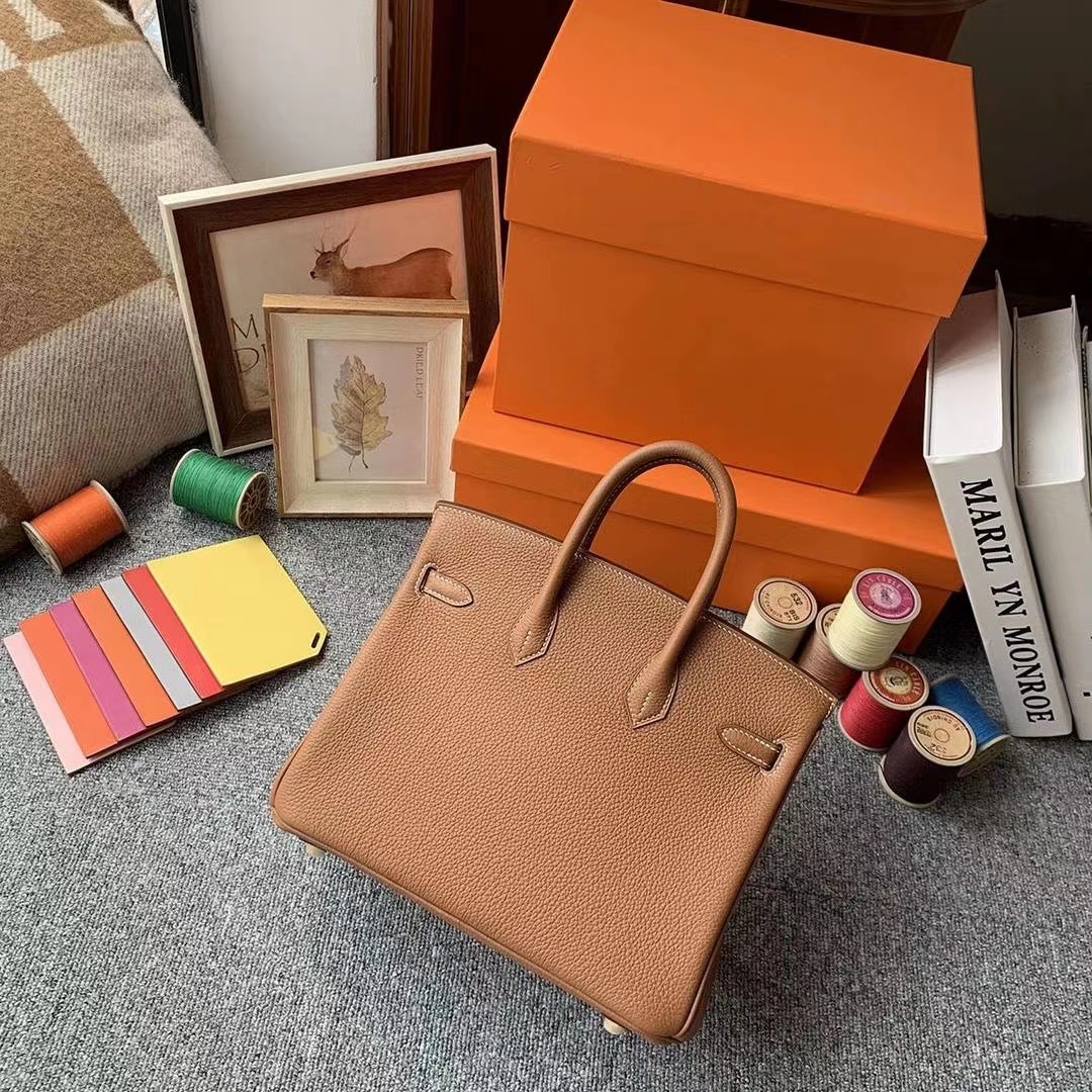 Hermès（爱马仕）C37金棕色 原厂御用顶级小牛皮 Birkin 25 金扣 现货