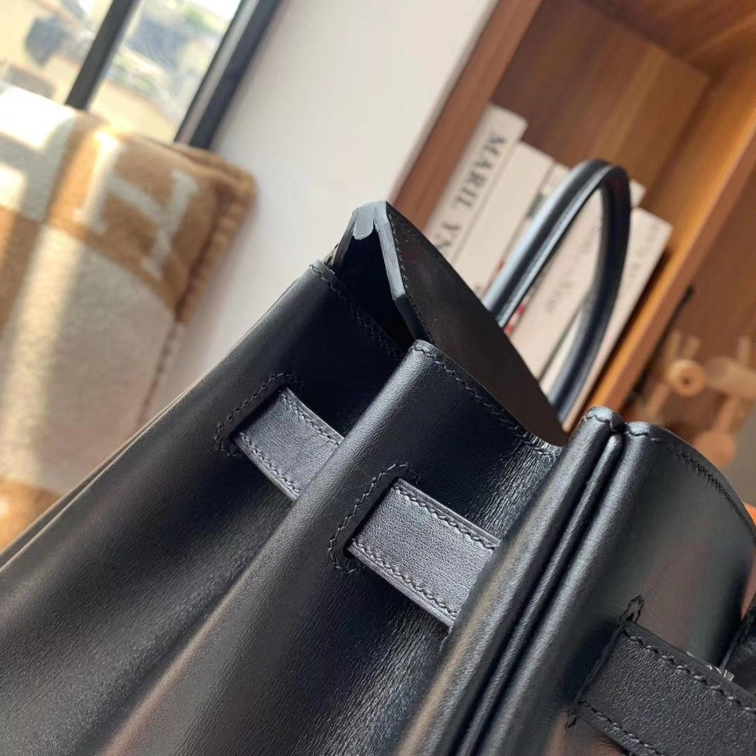 Hermès（爱马仕）CK89黑色 原厂御用顶级Box 皮 Birkin 35 So Black