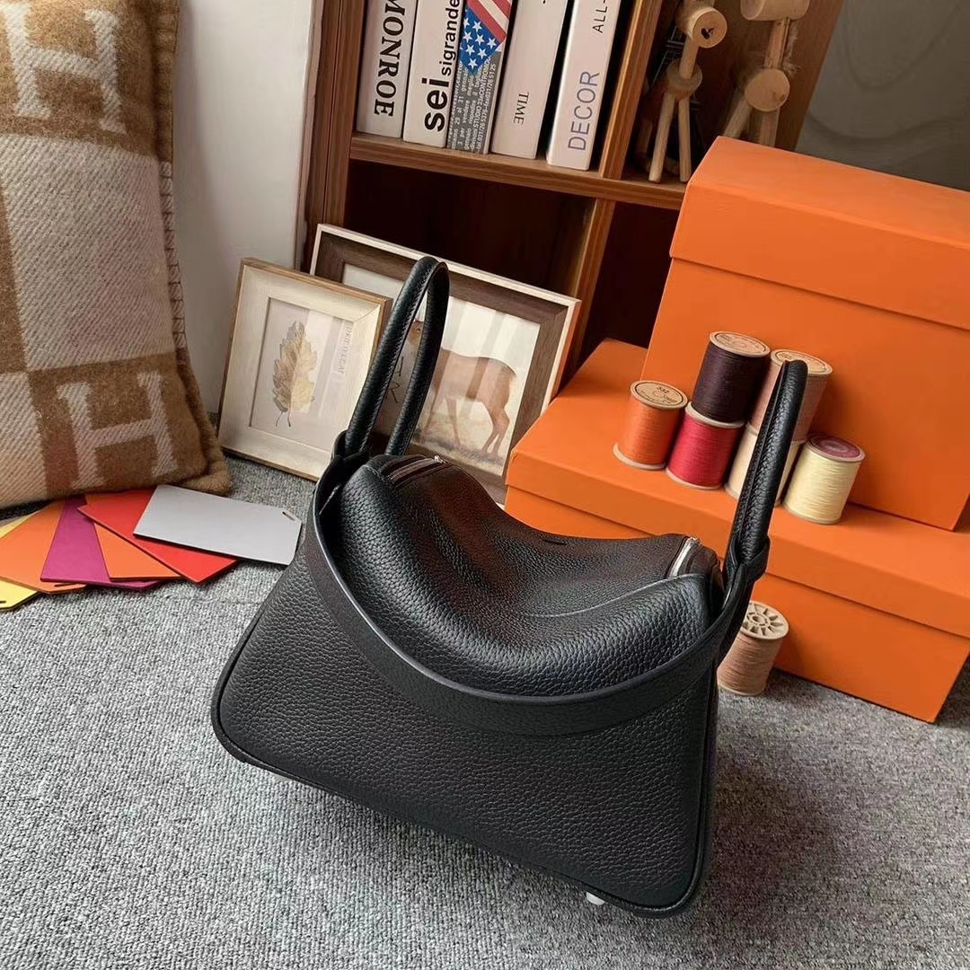 Hermès（爱马仕）CK89黑色 原厂御用顶级TC皮 Lindy 26 金扣 银扣 现货