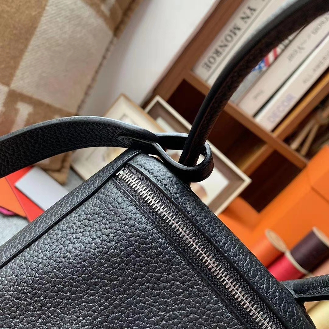 Hermès（爱马仕）CK89黑色 原厂御用顶级TC皮 Lindy 26 金扣 银扣 现货
