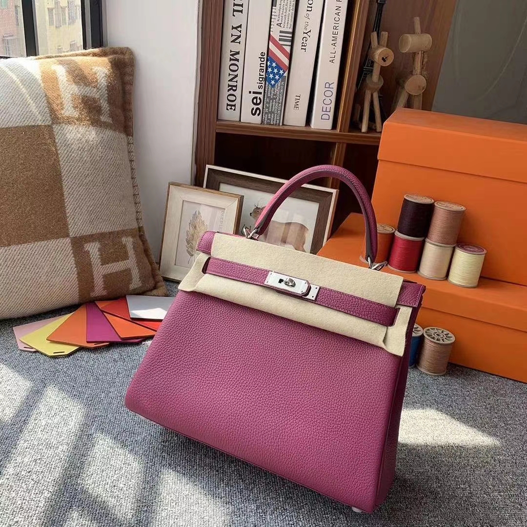 Hermès（爱马仕）K5托斯卡 原厂御用顶级小牛皮 Kelly 28 银扣
