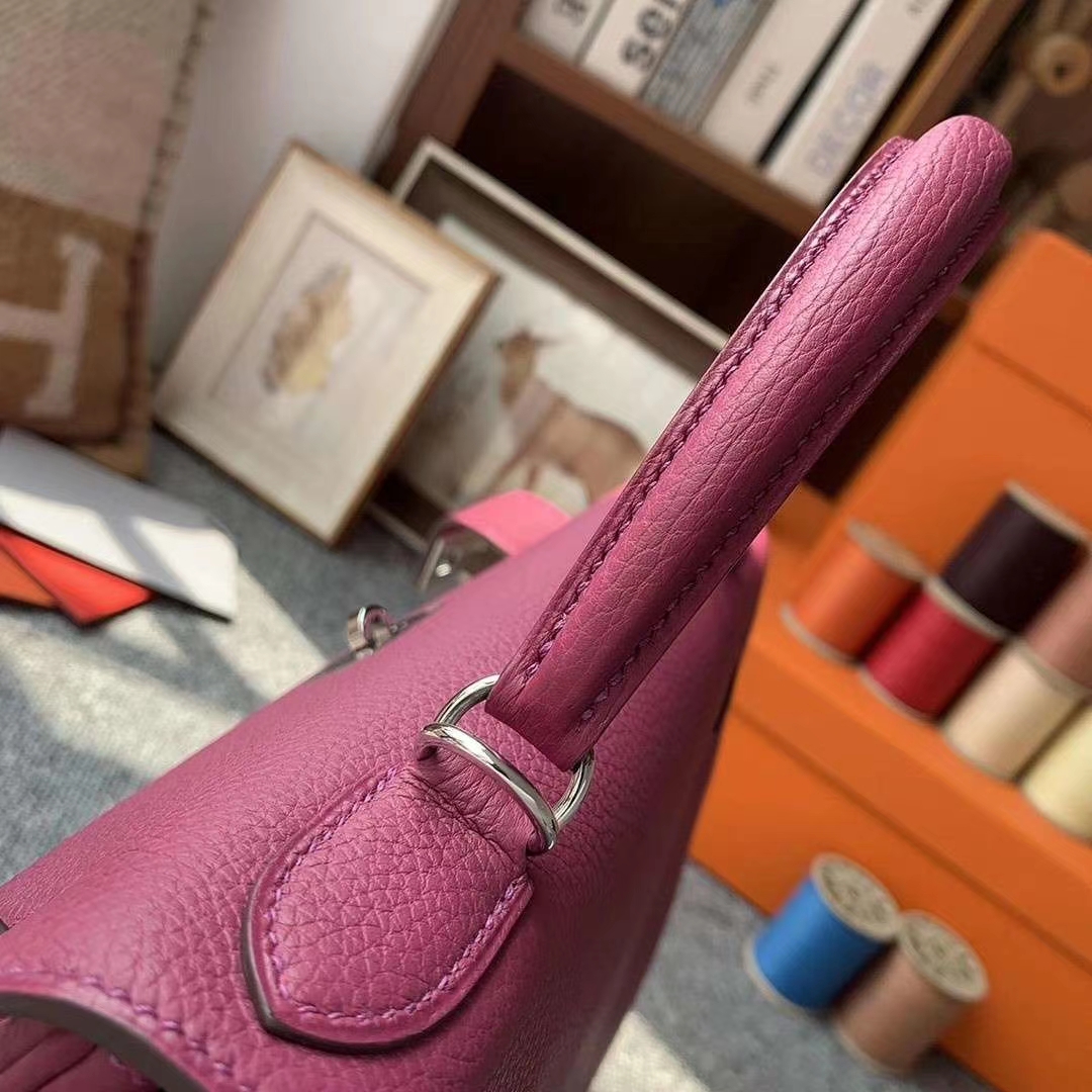 Hermès（爱马仕）K5托斯卡 原厂御用顶级小牛皮 Kelly 28 银扣