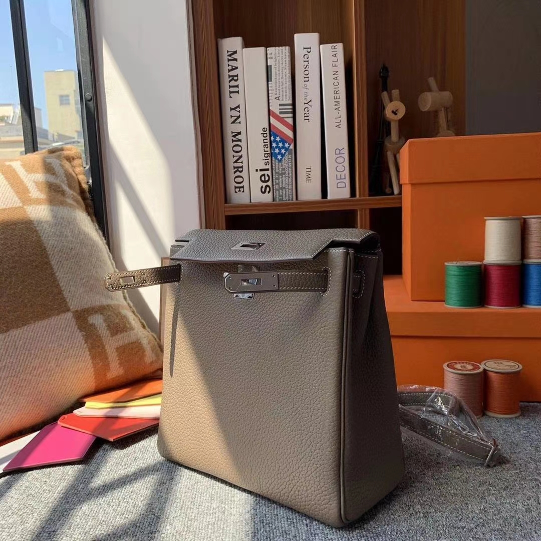 Hermès（爱马仕）CK18大象灰 原厂御用顶级TC皮 Kelly ado 金扣 现货