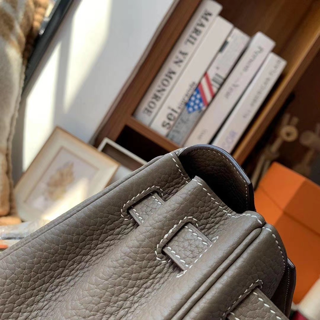Hermès（爱马仕）CK18大象灰 原厂御用顶级TC皮 Kelly ado 金扣 现货