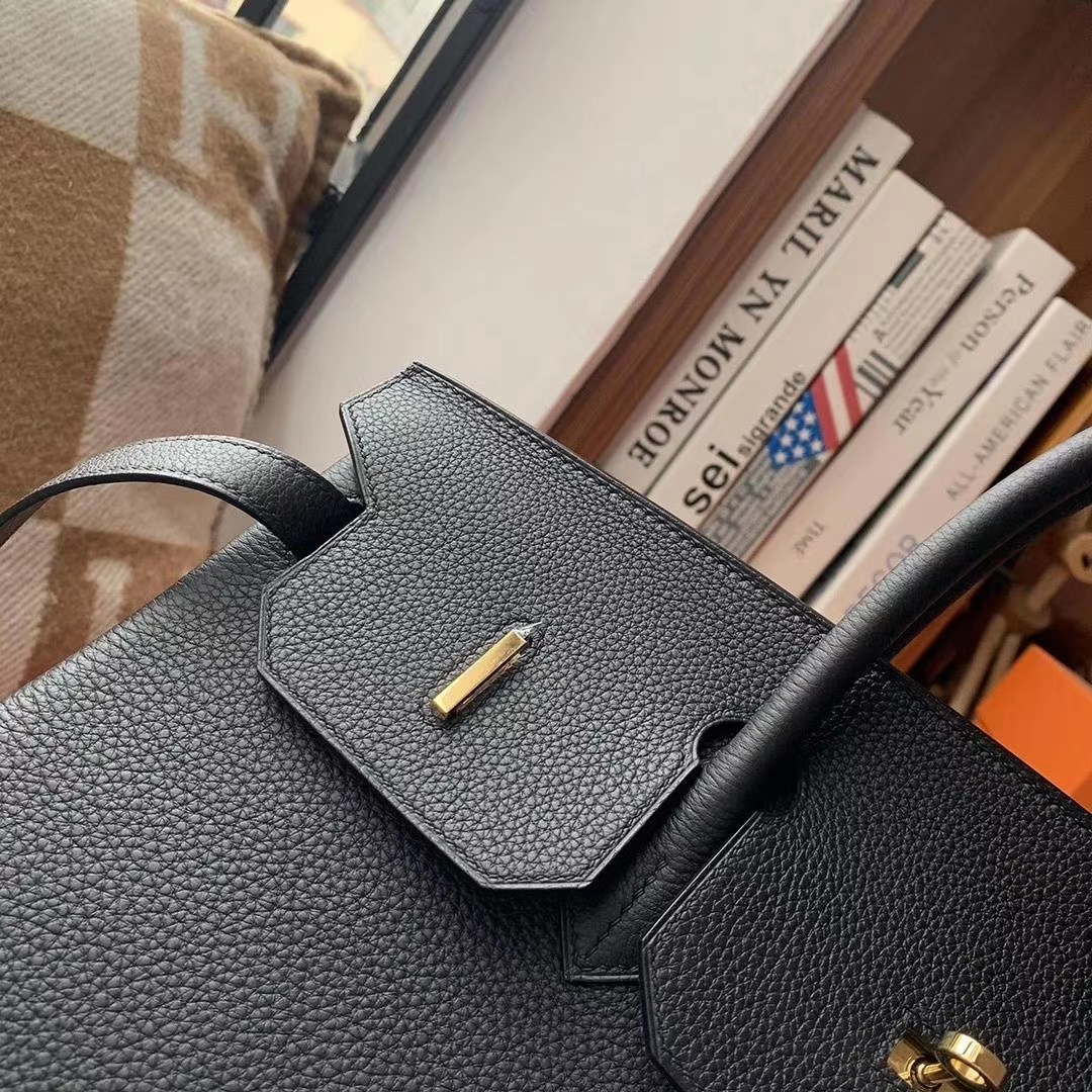 Hermès（爱马仕）CK89黑色 原厂御用顶级小牛皮 Birkin 40 金扣