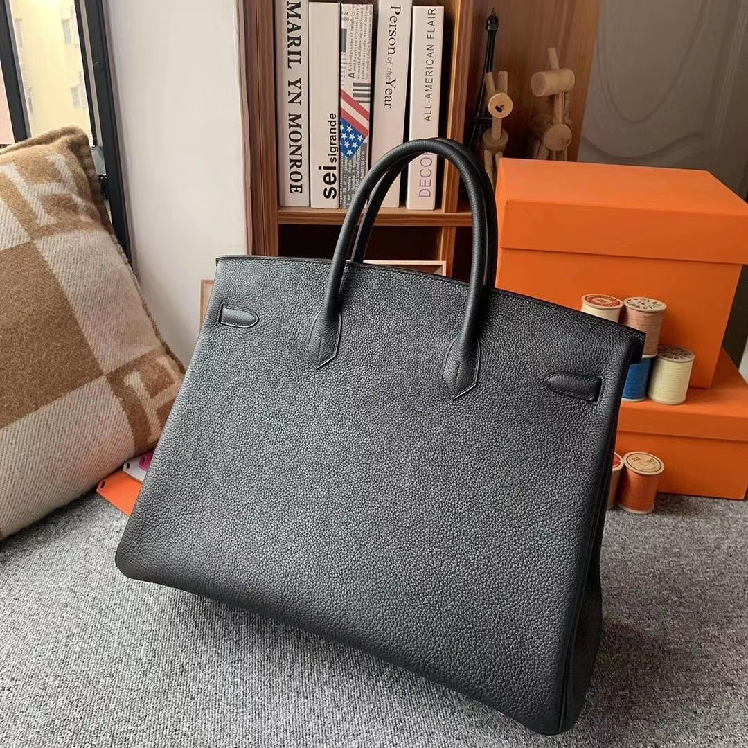 Hermès（爱马仕）CK89黑色 原厂御用顶级小牛皮 Birkin 40 金扣