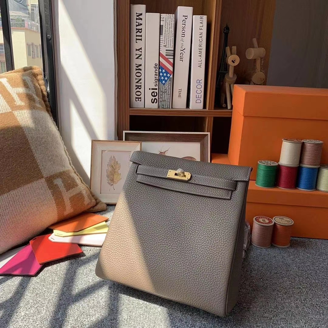 Hermès（爱马仕）CK18大象灰 原厂御用顶级TC皮 Kelly ado 金扣 现货