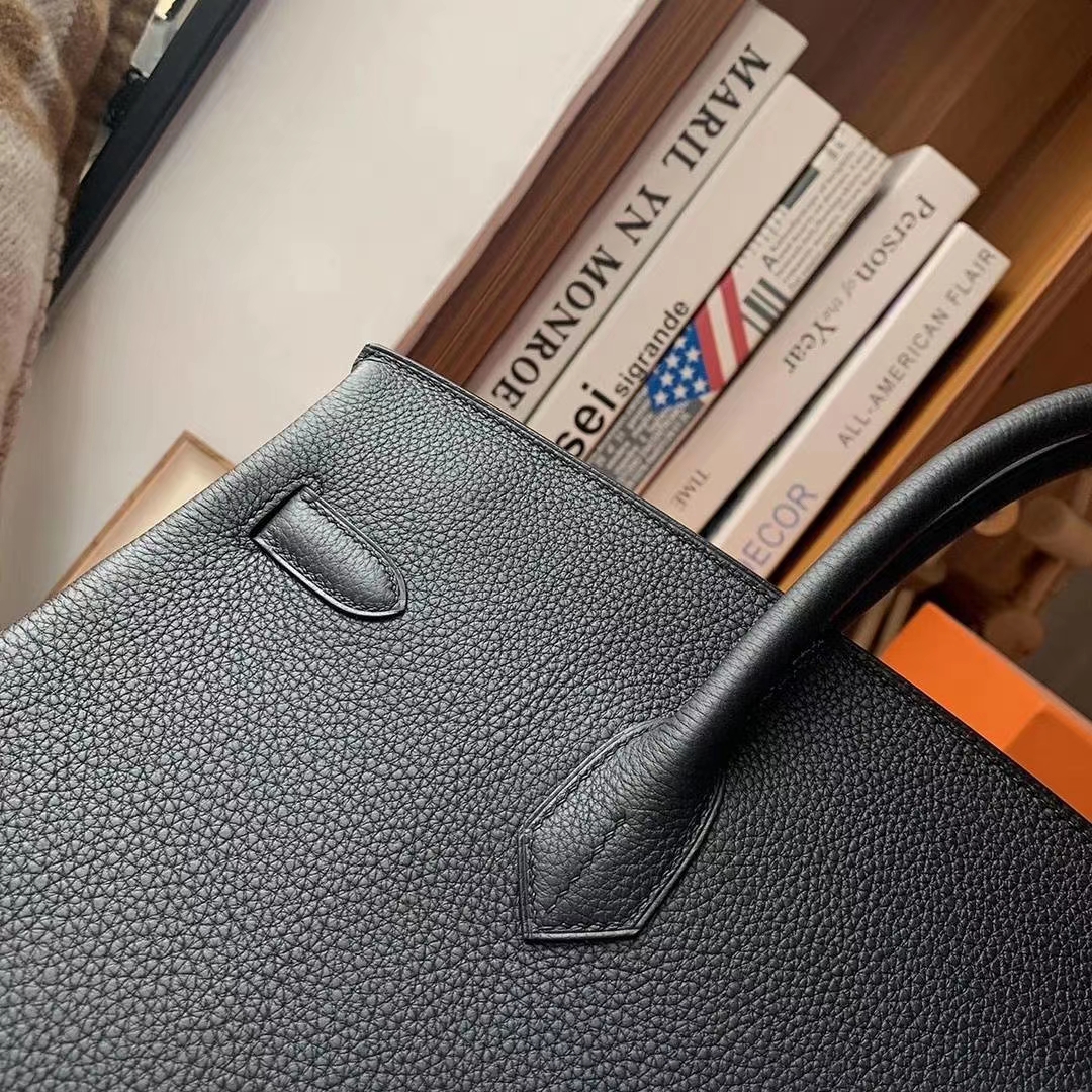 Hermès（爱马仕）CK89黑色 原厂御用顶级小牛皮 Birkin 40 金扣