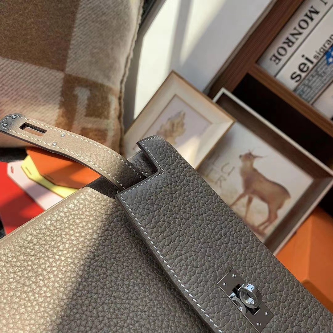Hermès（爱马仕）CK18大象灰 原厂御用顶级TC皮 Kelly ado 金扣 现货