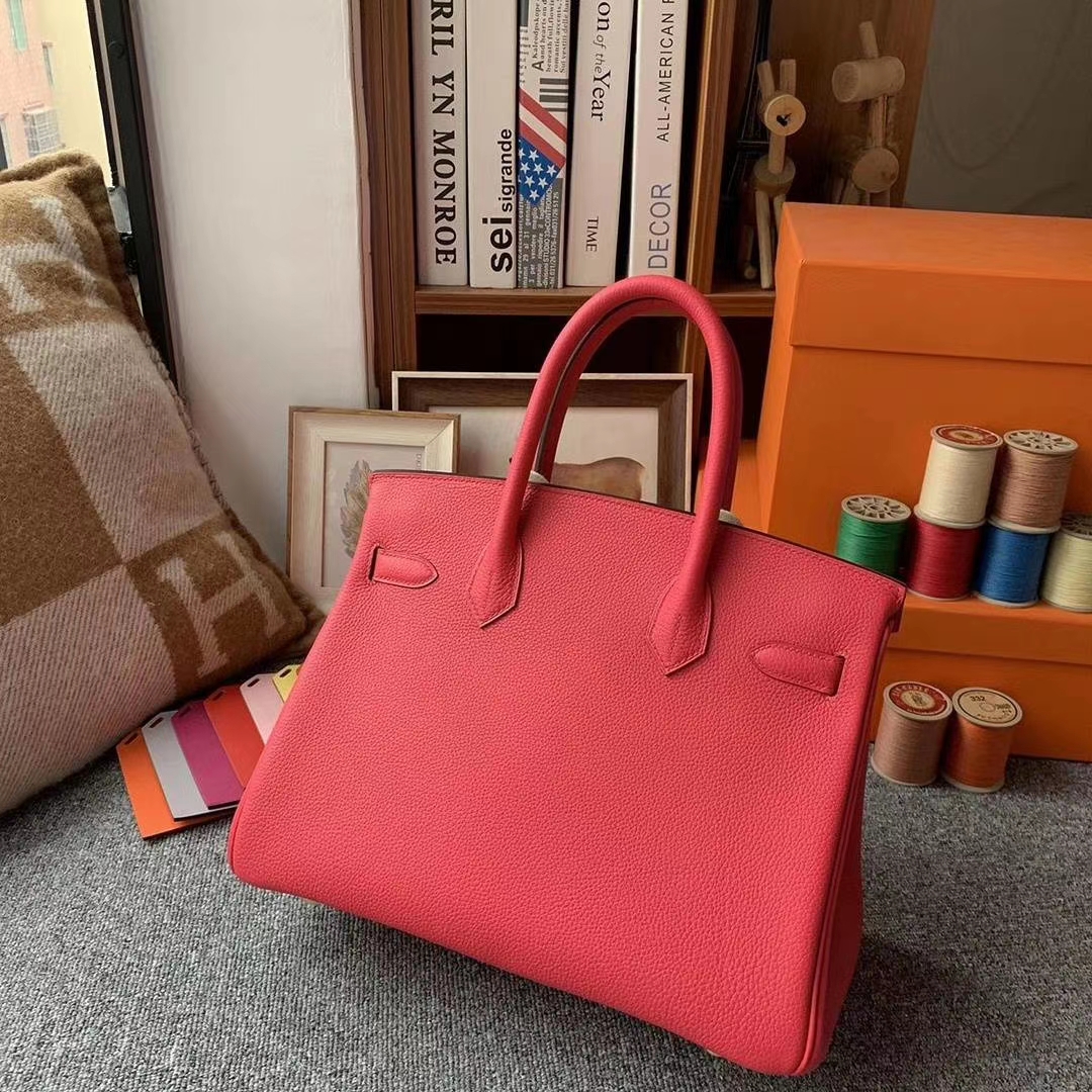 Hermès（爱马仕）I6极致粉 原厂御用顶级小牛皮 Birkin 30 金扣