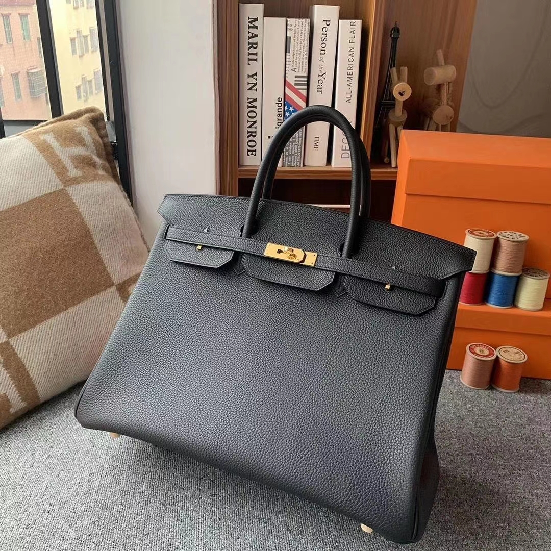 Hermès（爱马仕）CK89黑色 原厂御用顶级小牛皮 Birkin 40 金扣