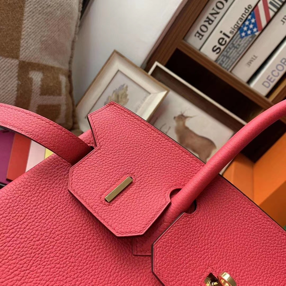 Hermès（爱马仕）I6极致粉 原厂御用顶级小牛皮 Birkin 30 金扣