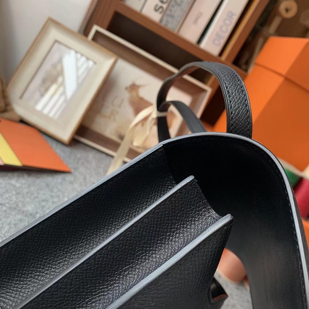 Hermès（爱马仕）CK89黑色 原厂御用顶级Epsom 皮 Constance 19 玫瑰金扣
