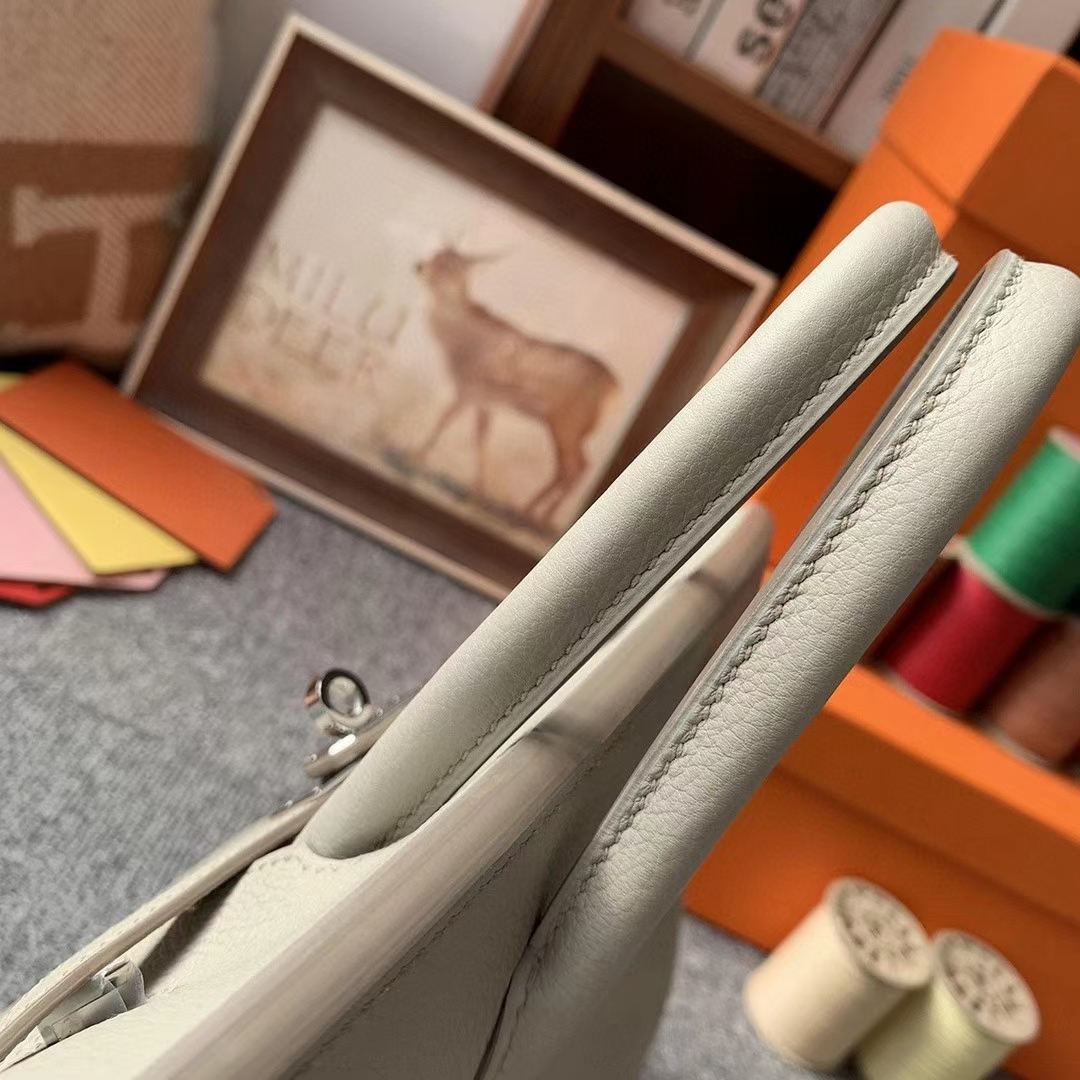 Hermès（爱马仕）C80珍珠灰 原厂御用顶级小牛皮 Birkin 25 银扣