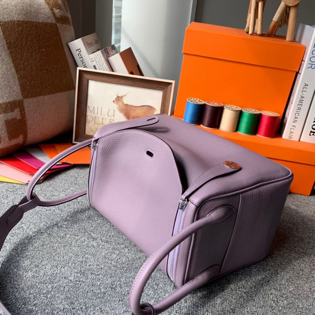 Hermès（爱马仕）Lindy 琳迪包 洋芋紫 原厂御用顶级TC皮 银扣 30cm