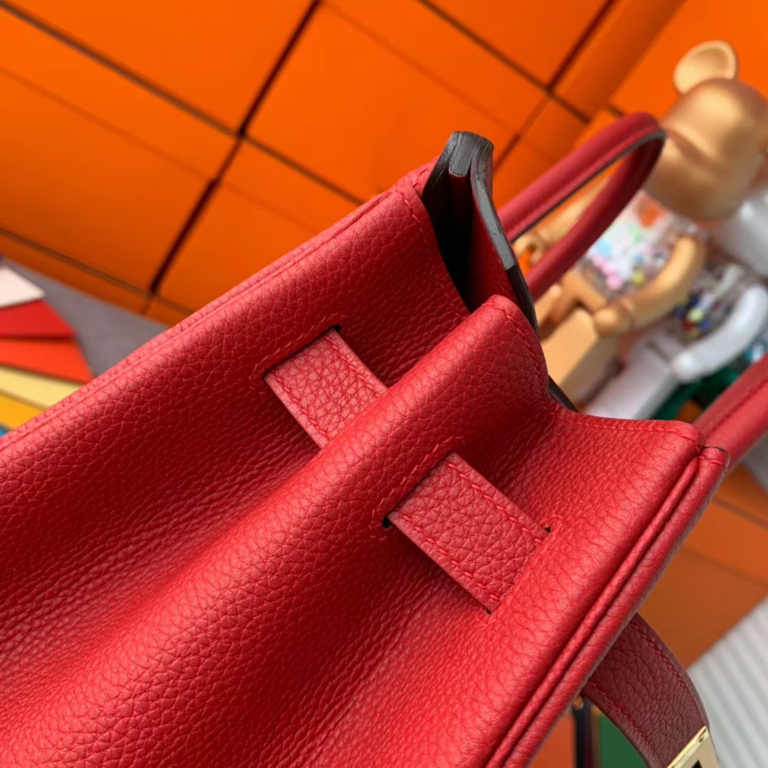 Hermès（爱马仕）Birkin 铂金包 Q5 中国红 糖果红 原厂御用顶级小牛皮 金扣 35cm