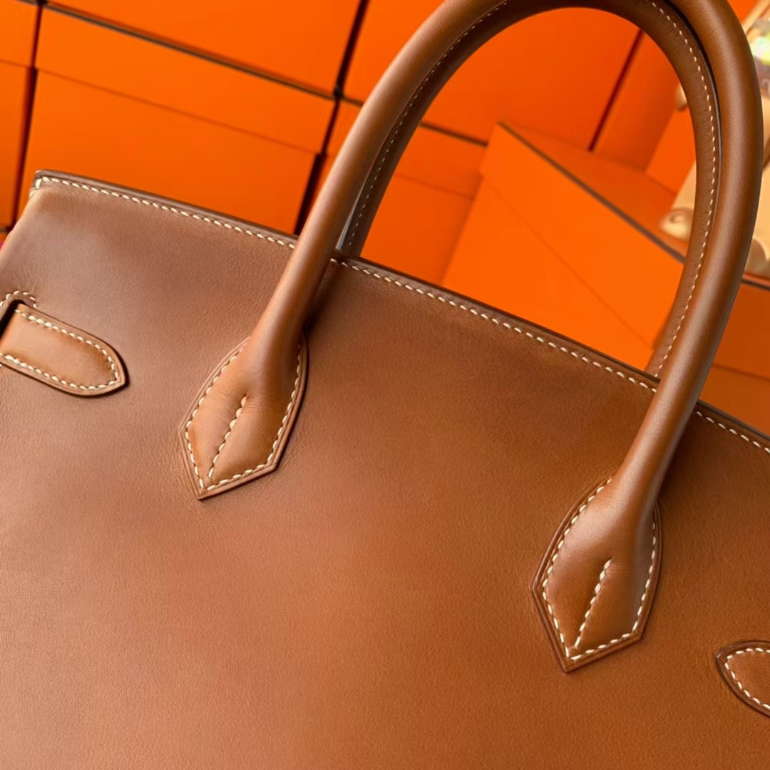 Hermès（爱马仕）Birkin 铂金包 金棕色 原厂御用顶级马鞍皮 金扣 30cm