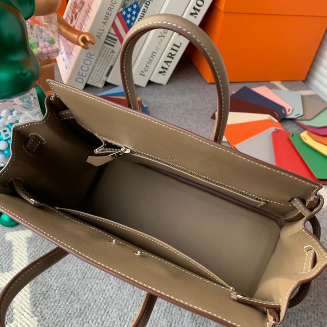 Hermès（爱马仕）新款 Birkin 铂金包 shadow 幻影包 大象灰 25cm