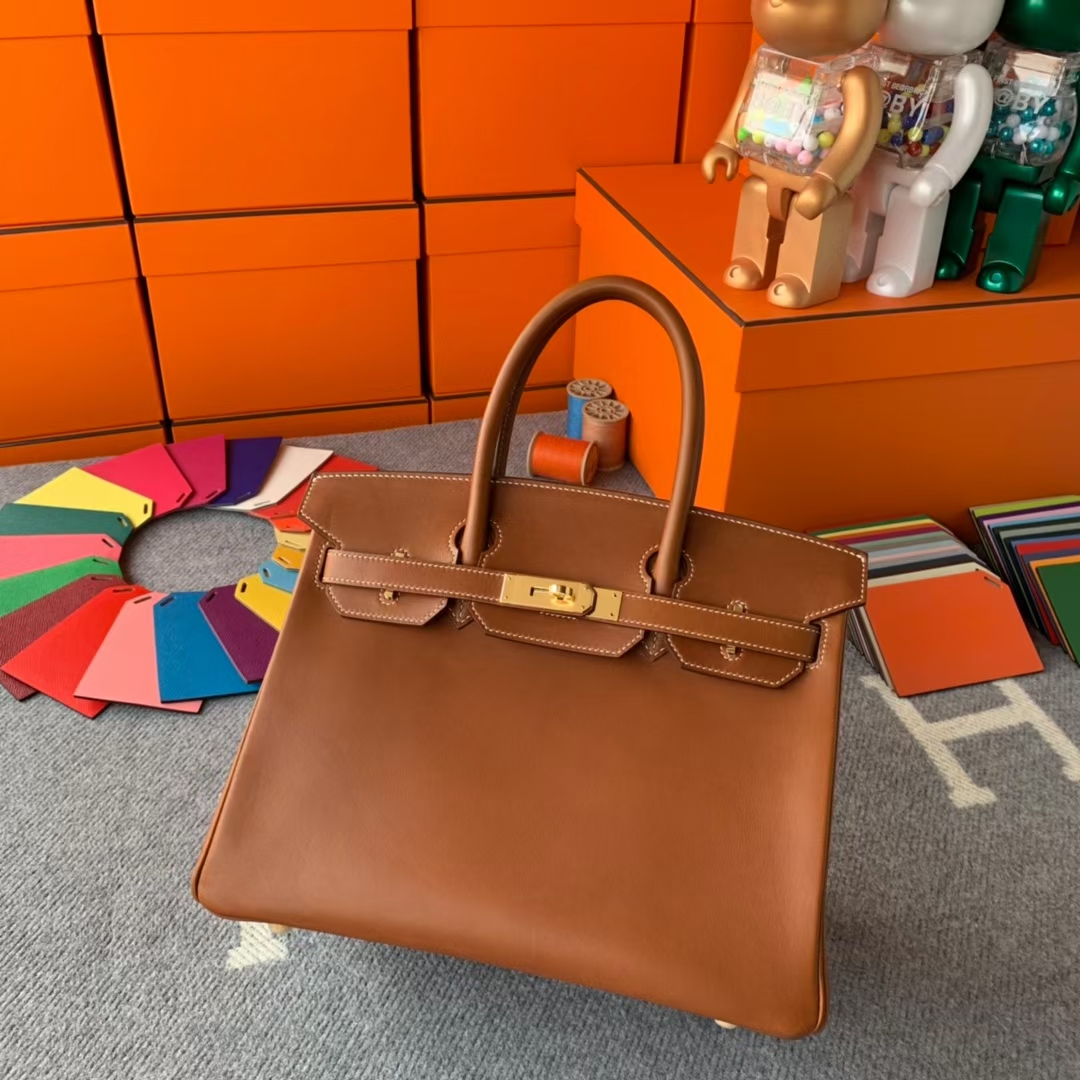Hermès（爱马仕）Birkin 铂金包 金棕色 原厂御用顶级马鞍皮 金扣 30cm
