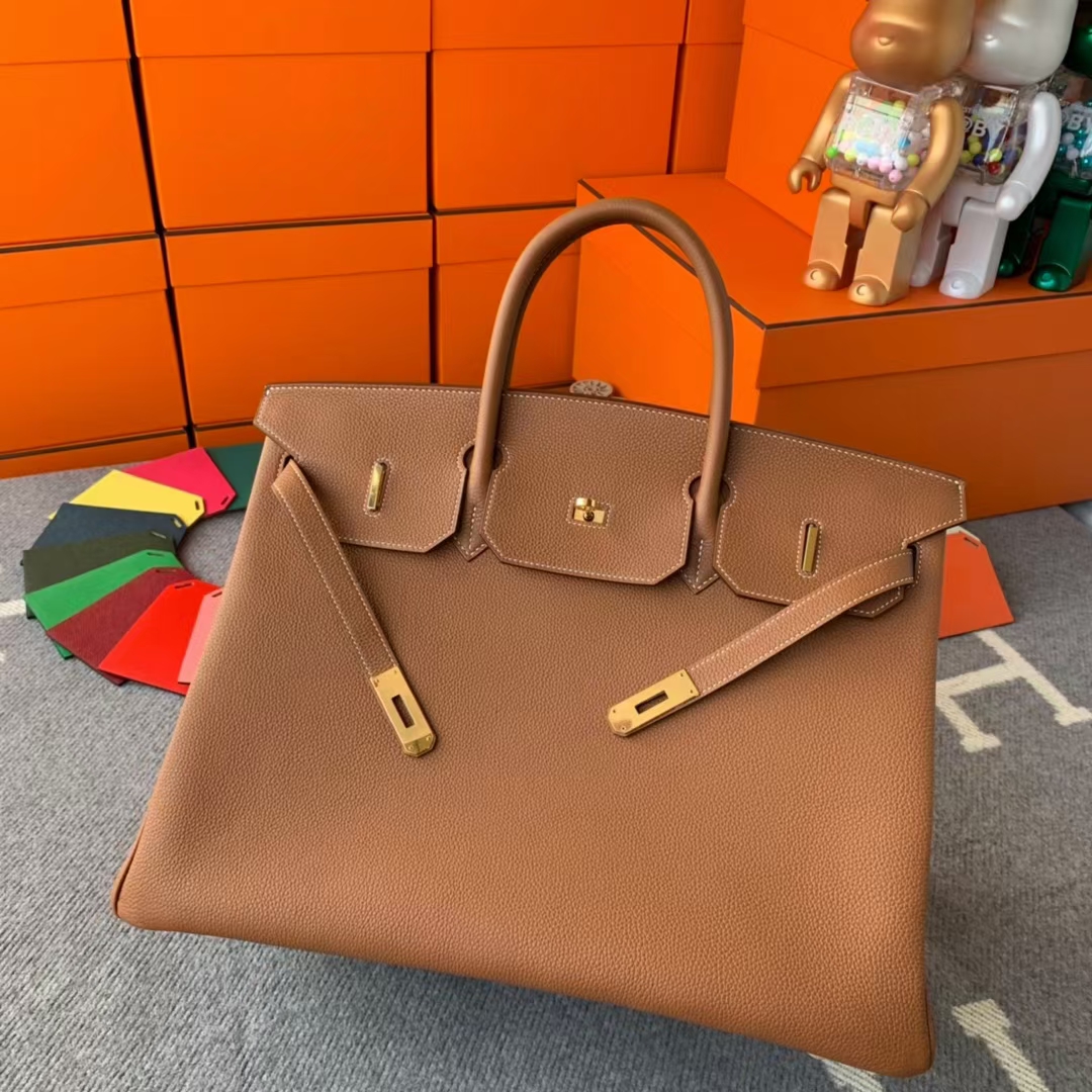 Hermès（爱马仕）Birkin 铂金包 C37 金棕色 原厂御用顶级小牛皮 金扣 40cm