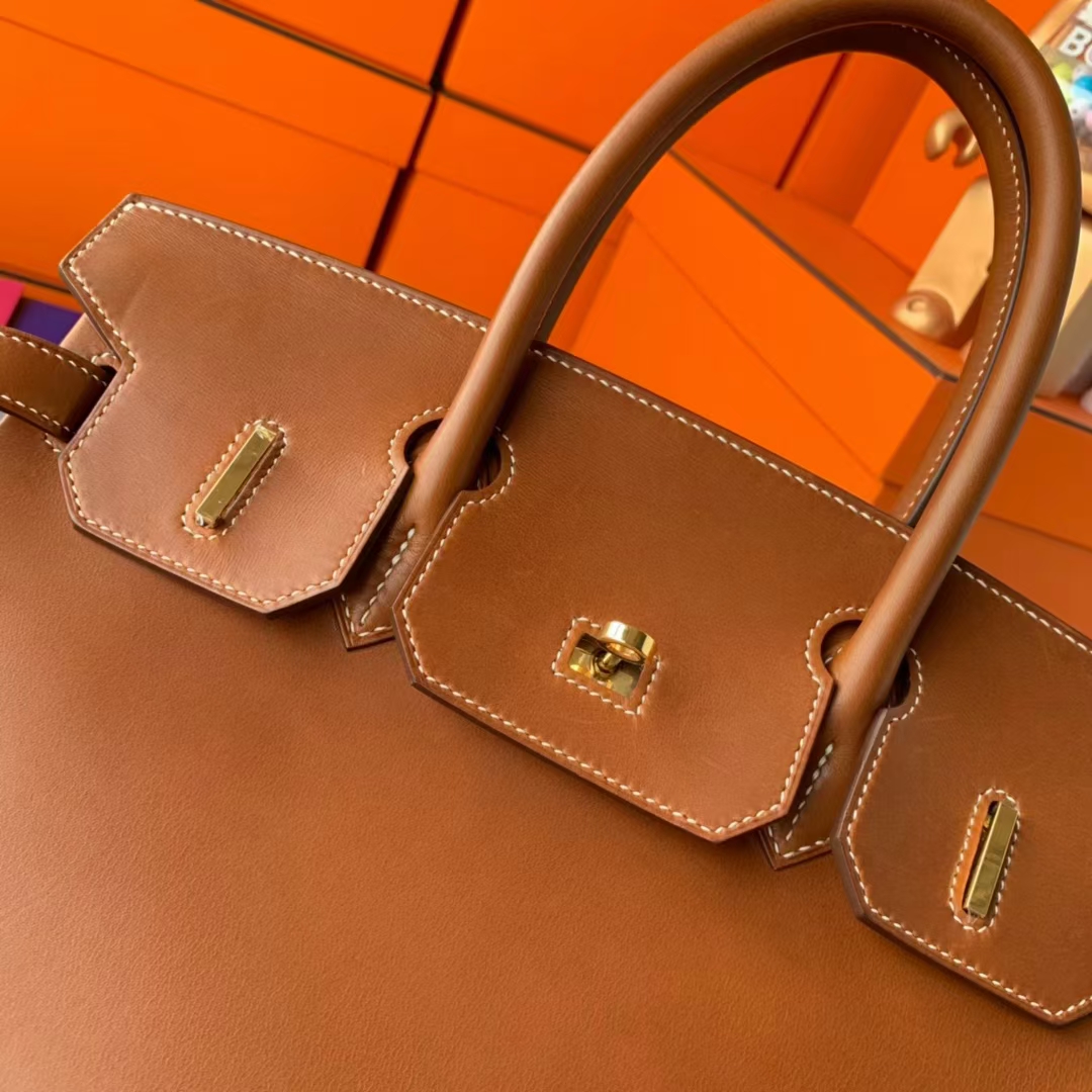Hermès（爱马仕）Birkin 铂金包 金棕色 原厂御用顶级马鞍皮 金扣 30cm