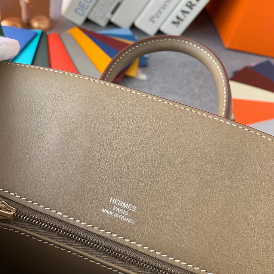 Hermès（爱马仕）新款 Birkin 铂金包 shadow 幻影包 大象灰 25cm