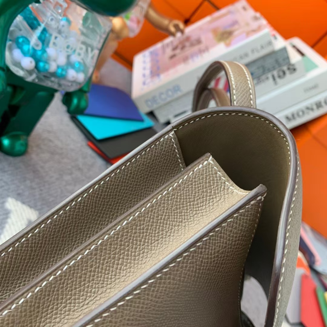 Hermès（爱马仕）Constance 空姐包 CK18 大象灰 原厂御用顶级Epsom皮 19 银扣 现货
