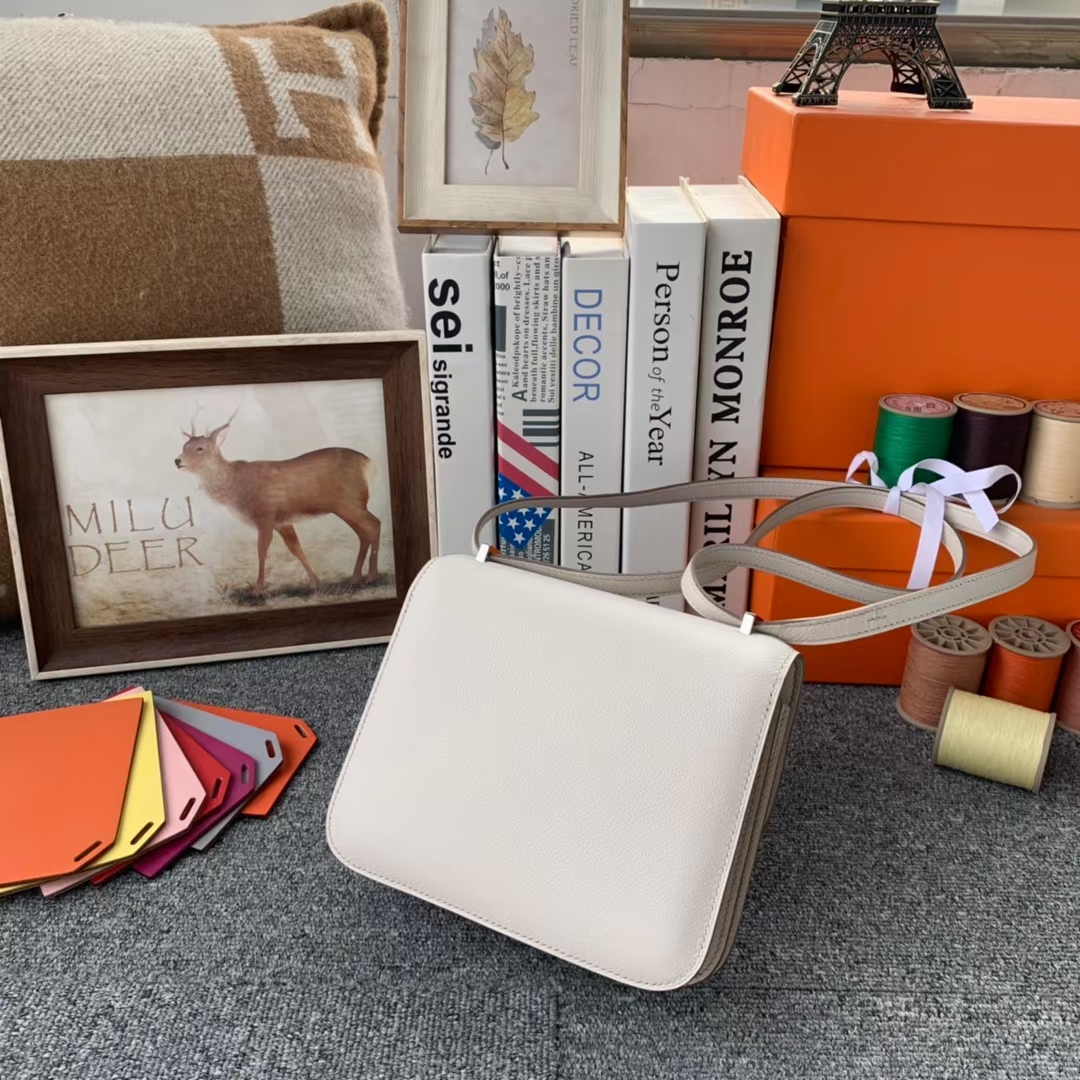 Hermès（爱马仕）Constance 康斯坦斯 冰川白 原厂御用顶级Ever Color 皮 19 银扣